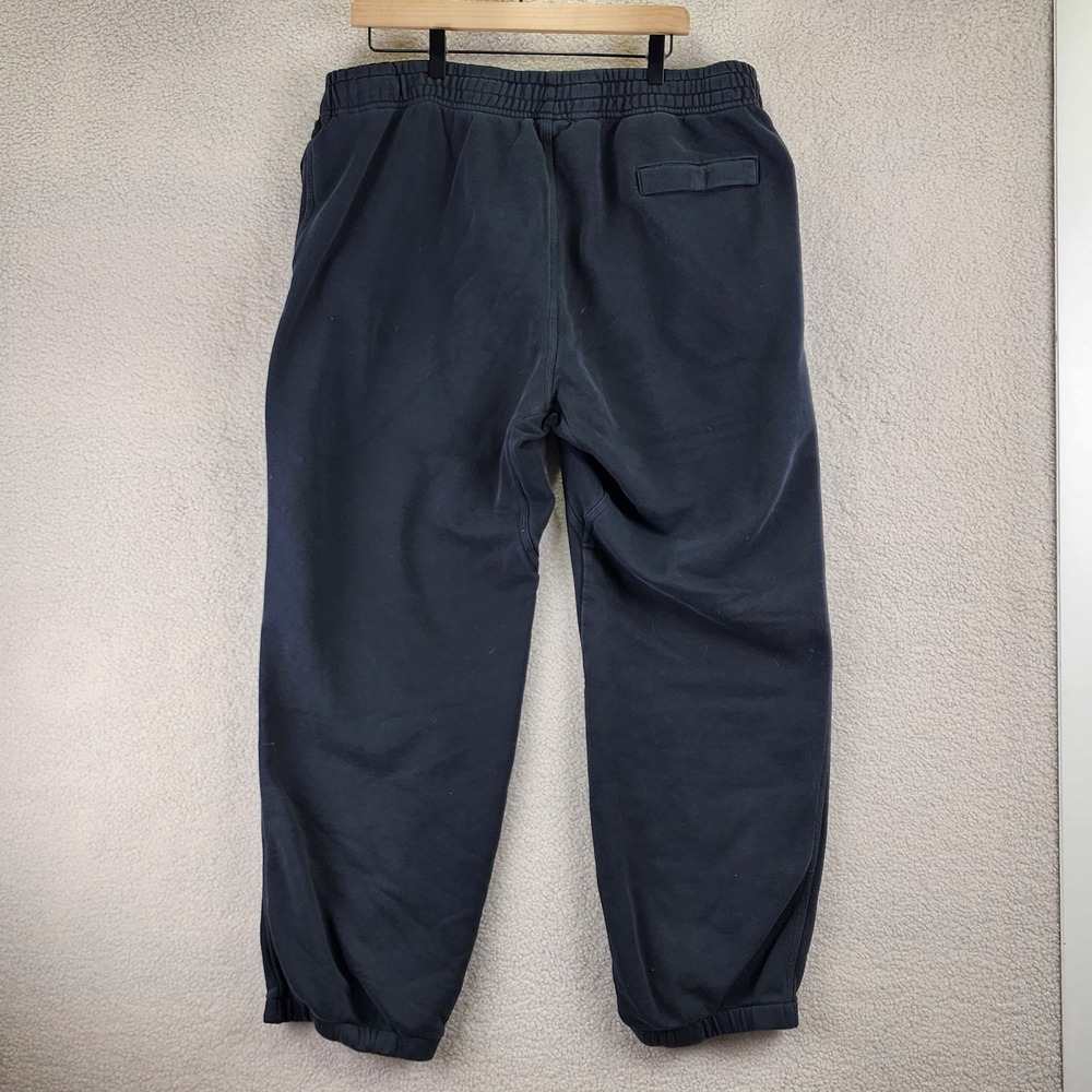 Nike Fleece Jogger Sweatpants Mens XXL Black Embroidered Swoosh Relaxed Fit - Picture 5 of 10